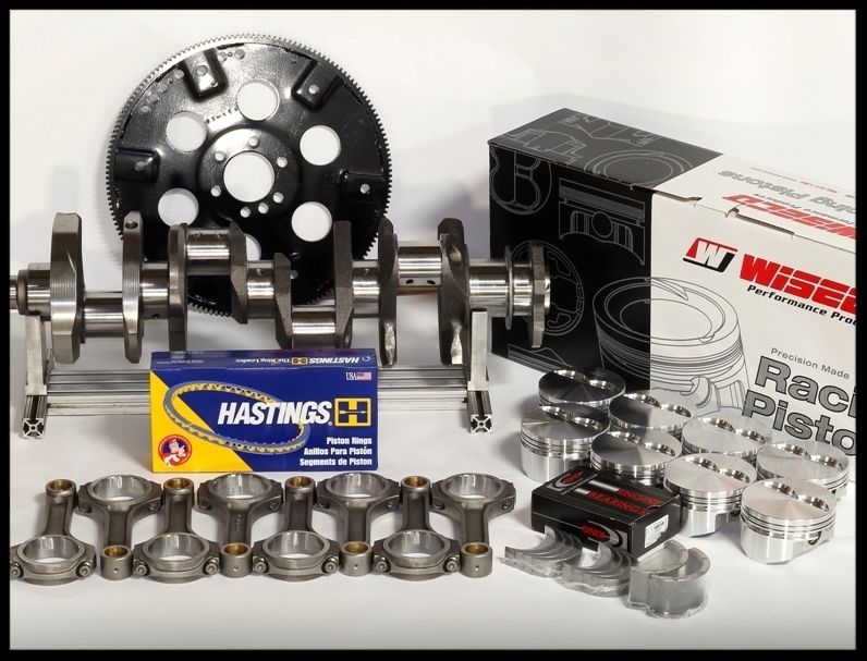 LT1 383 STROKER KIT SCAT CRANK 6" RODS WISECO FLAT TOP 030 PISTONS 6